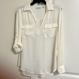 New York & Company Adjustable Sleeve Top